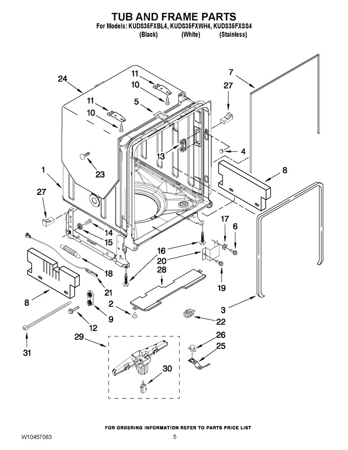 Diagram for KUDS35FXWH4