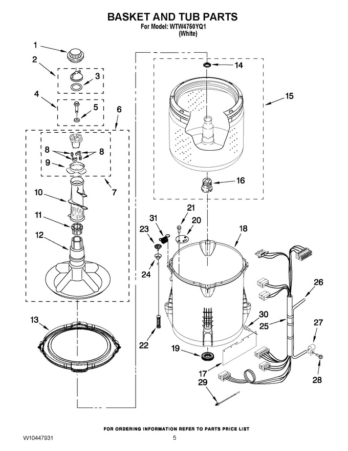 Diagram for WTW4750YQ1