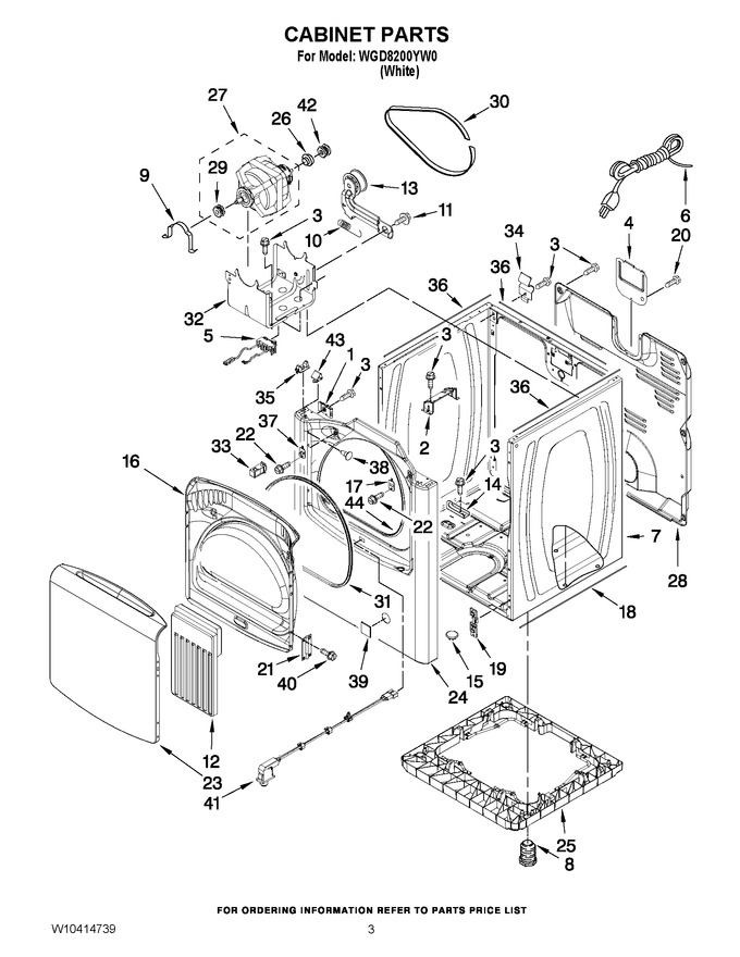 Diagram for WGD8200YW0