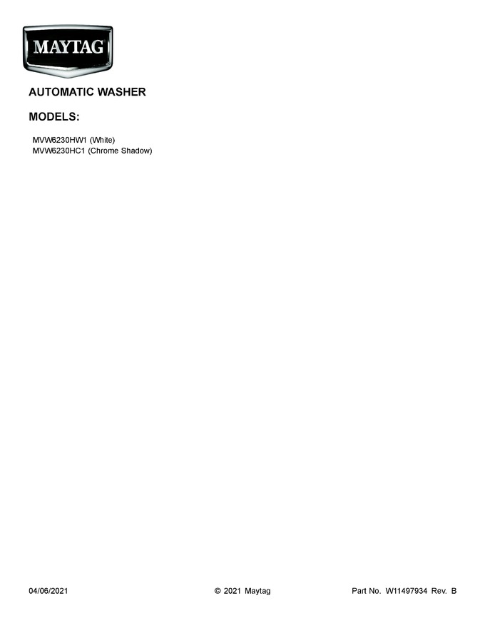 Diagram for MVW6230HW1