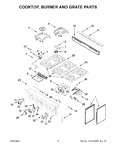 Diagram for 03 - Cooktop, Burner And Grate Parts