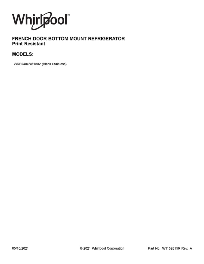 Diagram for WRF540CWHV02