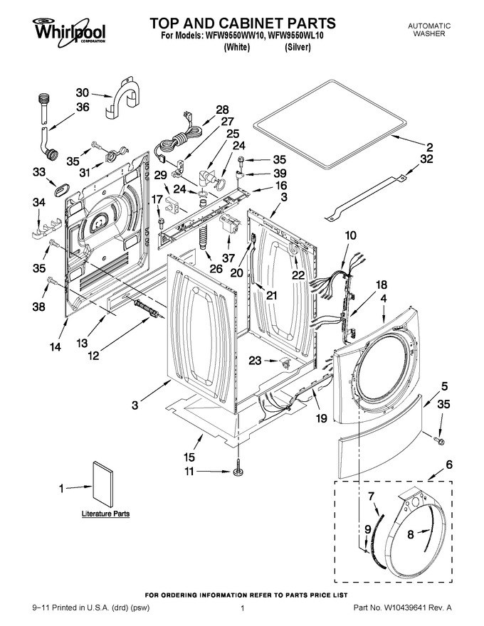 Diagram for WFW9550WW10