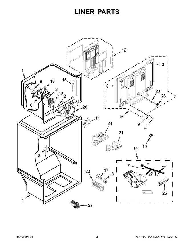 Diagram for WRT108FFDW00