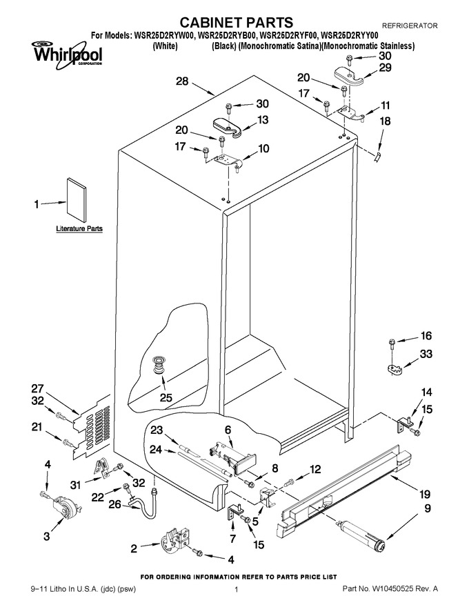 Diagram for WSR25D2RYW00