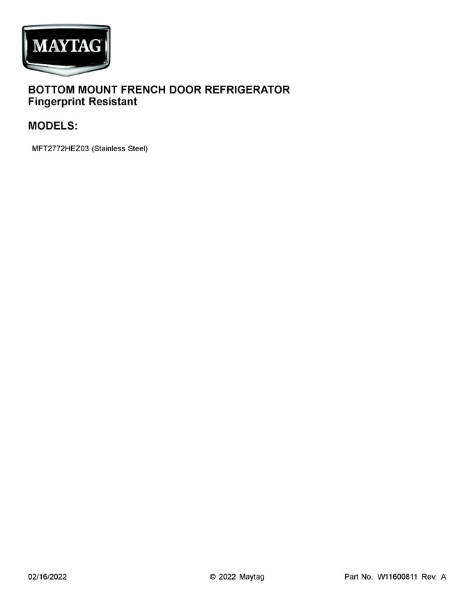 Diagram for MFT2772HEZ03