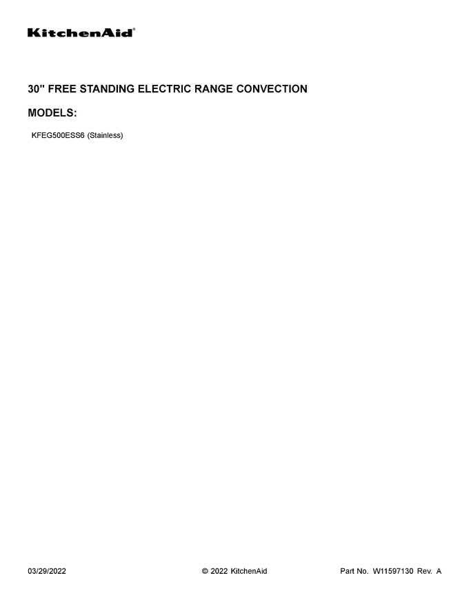 Diagram for KFEG500ESS6