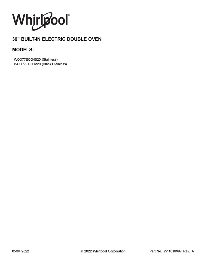 Diagram for WOD77EC0HV20