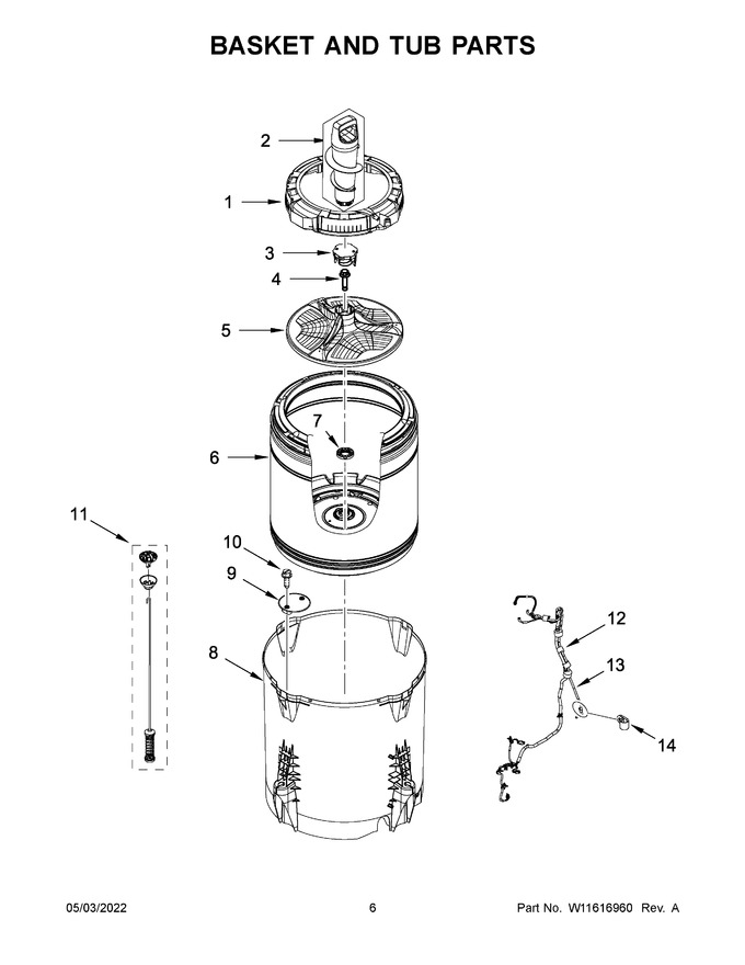 Diagram for WTW8127LW1