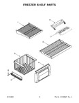 Diagram for 08 - Freezer Shelf Parts