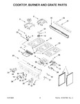 Diagram for 03 - Cooktop, Burner And Grate Parts