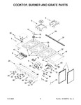 Diagram for 03 - Cooktop, Burner And Grate Parts