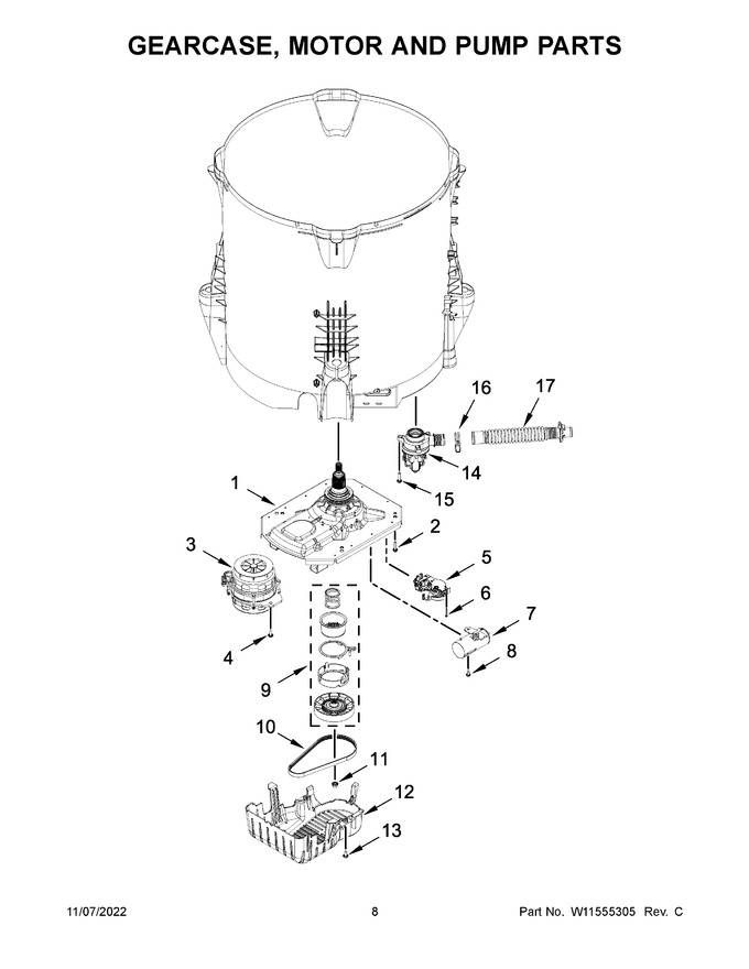 Diagram for WTW5010LW0