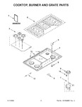 Diagram for 02 - Cooktop, Burner And Grate Parts