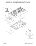 Diagram for 02 - Cooktop, Burner And Grate Parts