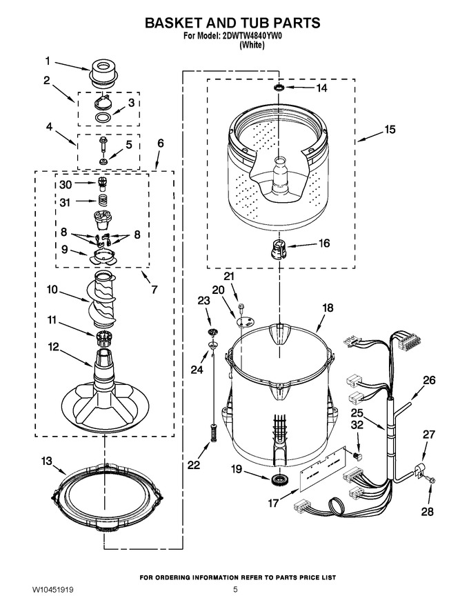 Diagram for 2DWTW4840YW0