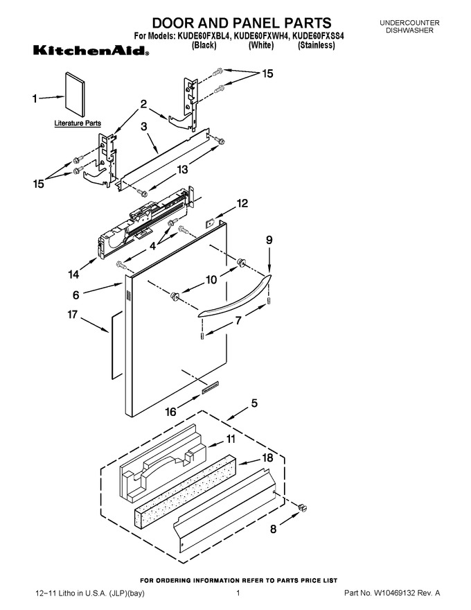 Diagram for KUDE60FXWH4