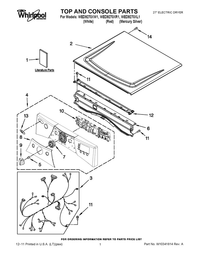 Diagram for WED9270XR1