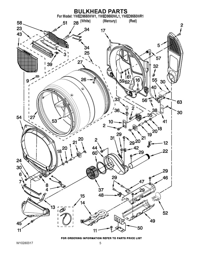 Diagram for YWED9550WW1