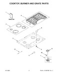 Diagram for 02 - Cooktop, Burner And Grate Parts