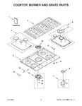 Diagram for 02 - Cooktop, Burner And Grate Parts