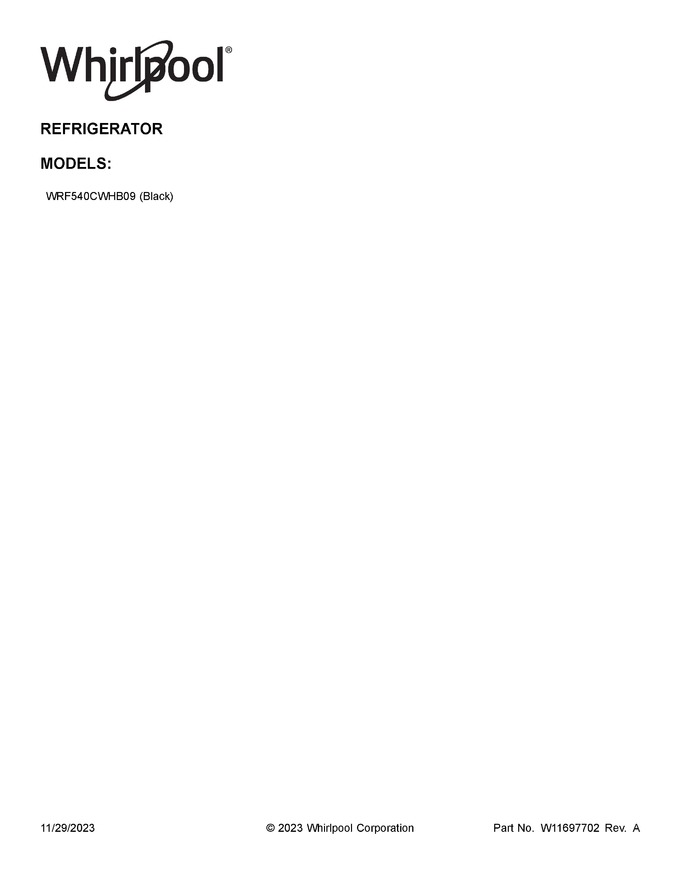 Diagram for WRF540CWHB09