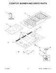 Diagram for 02 - Cooktop, Burner And Grate Parts