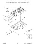 Diagram for 02 - Cooktop, Burner And Grate Parts