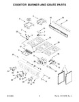 Diagram for 03 - Cooktop, Burner And Grate Parts