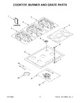 Diagram for 02 - Cooktop, Burner And Grate Parts