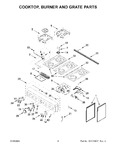 Diagram for 03 - Cooktop, Burner And Grate Parts