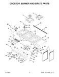 Diagram for 03 - Cooktop, Burner And Grate Parts