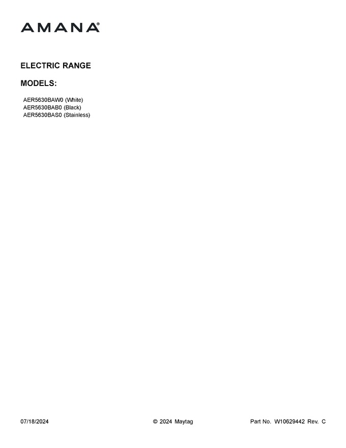 Diagram for AER5630BAW0