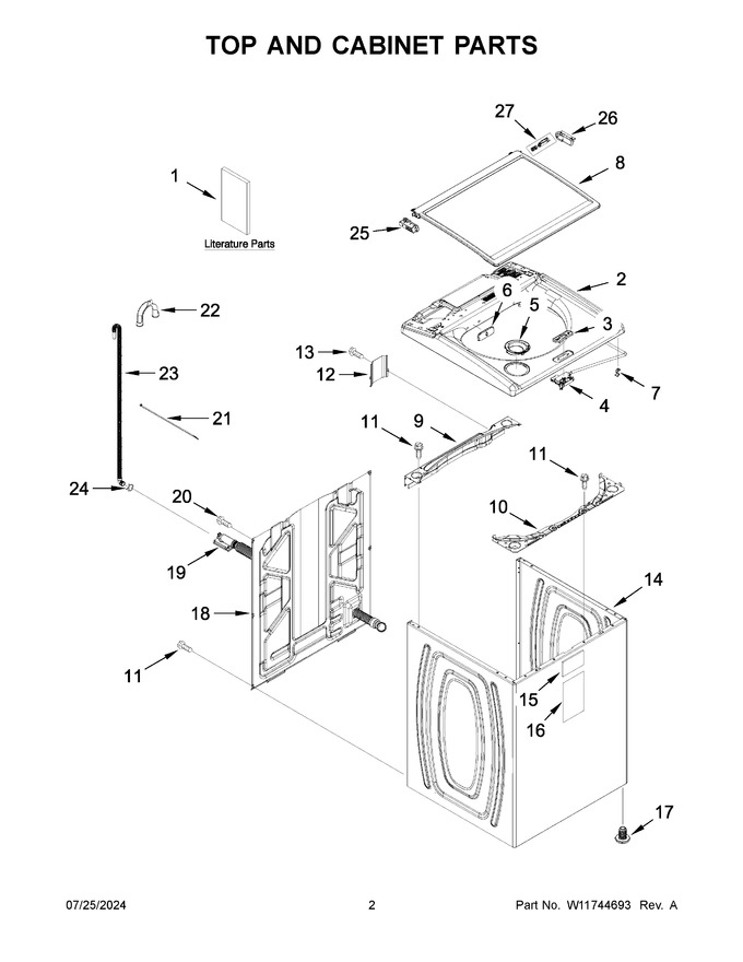 Diagram for WTW5057LW1