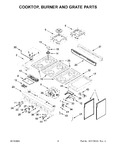 Diagram for 03 - Cooktop, Burner And Grate Parts