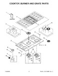 Diagram for 02 - Cooktop, Burner And Grate Parts