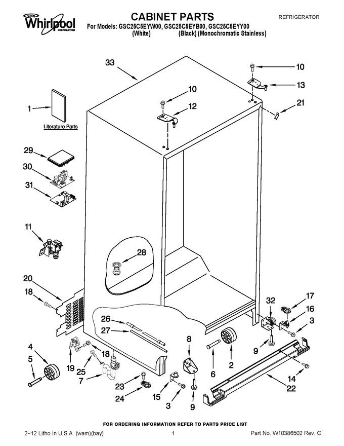 Diagram for GSC25C5EYW00