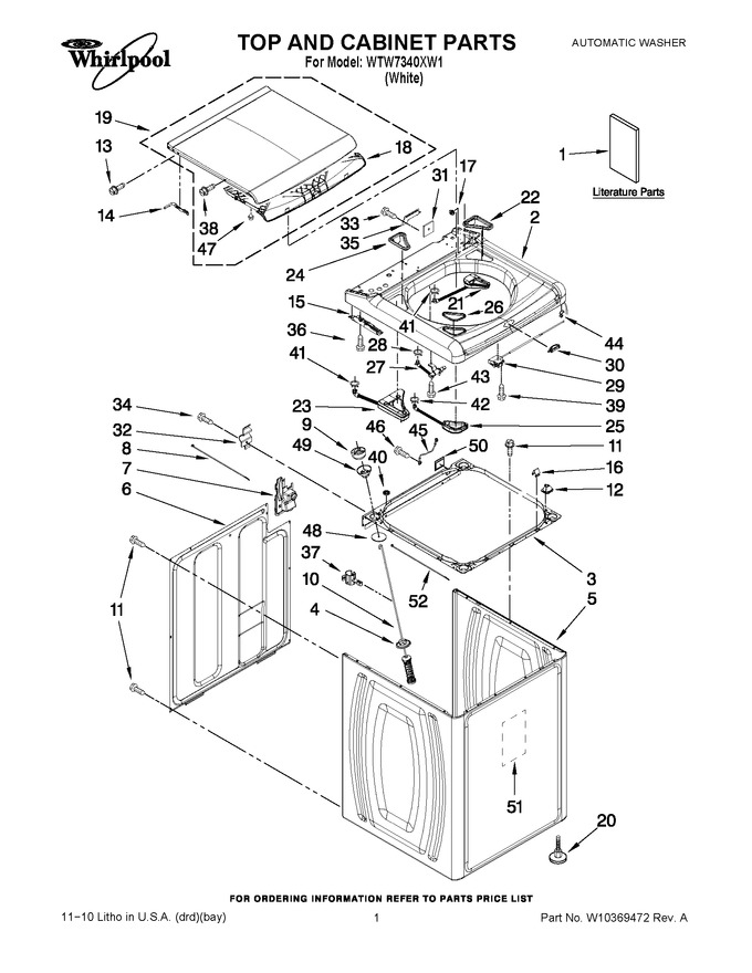 Diagram for WTW7340XW1