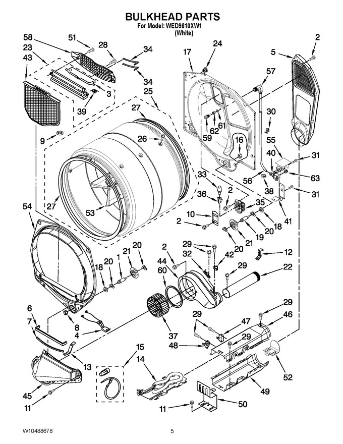 Diagram for WED9610XW1