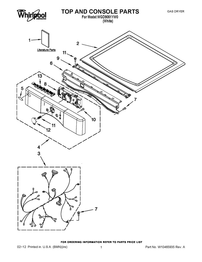 Diagram for WGD9051YW0