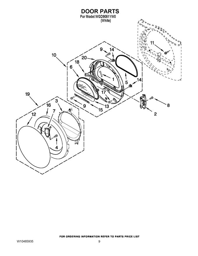 Diagram for WGD9051YW0