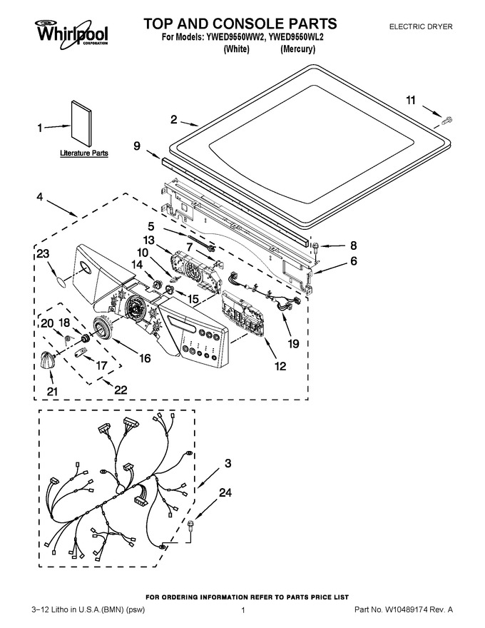 Diagram for YWED9550WW2