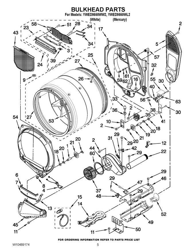 Diagram for YWED9550WW2