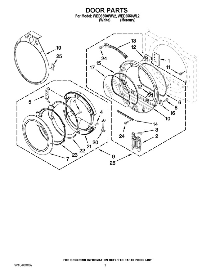 Diagram for WED9550WW2