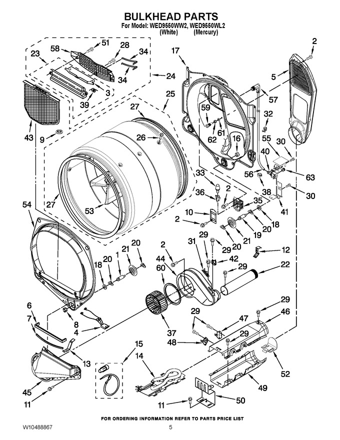 Diagram for WED9550WW2