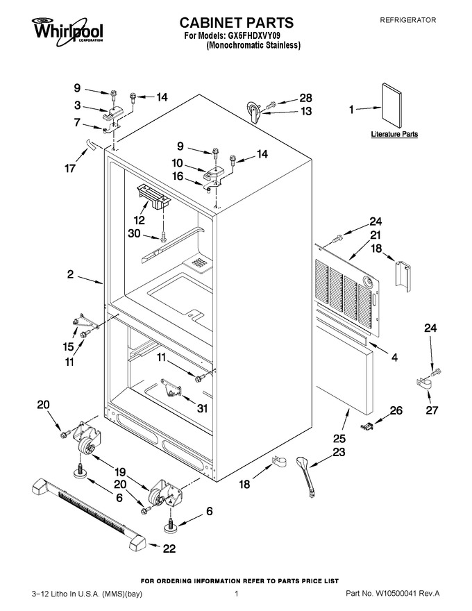 Diagram for GX5FHDXVY09