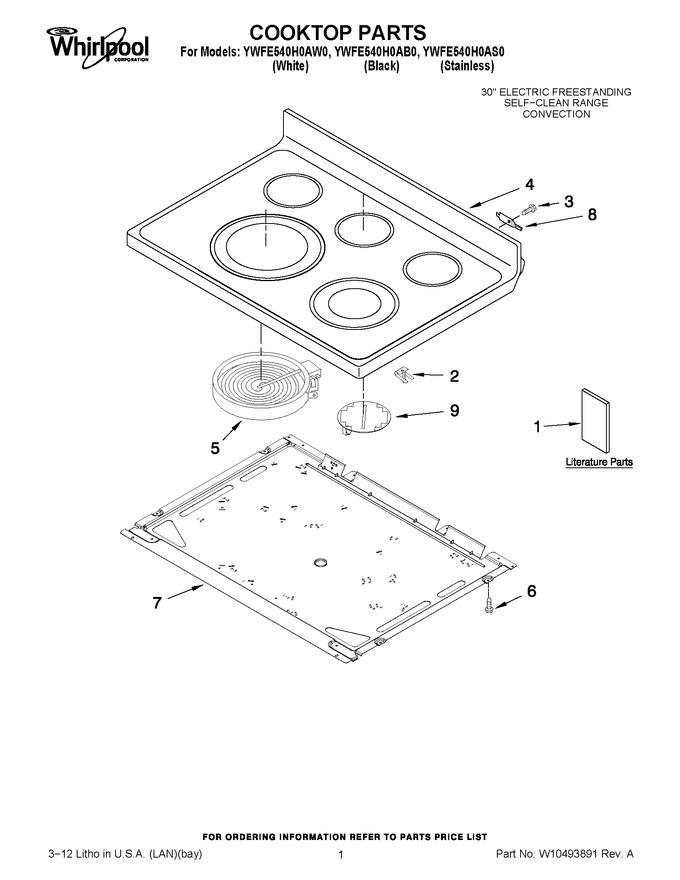 Diagram for YWFE540H0AS0