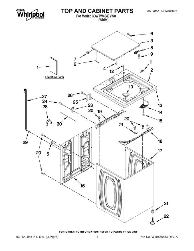 Diagram for 3DWTW4840YW0