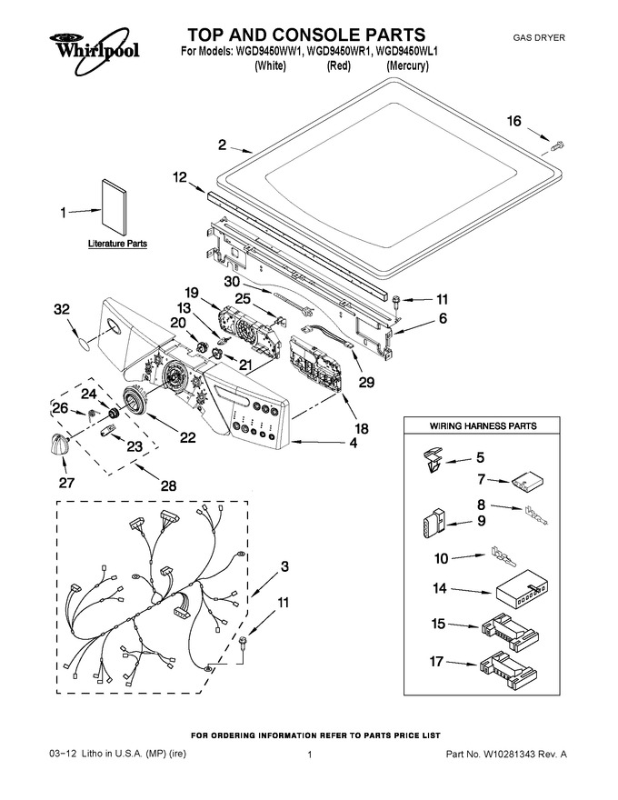 Diagram for WGD9450WL1