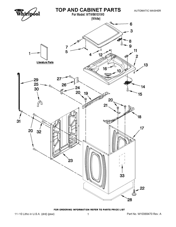 Diagram for WTW5610XW0